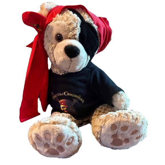 Disney Parks Pirates Of The Caribbean Hidden Mickey Bear Duffy Waffle Plush - Picture 1 of 9